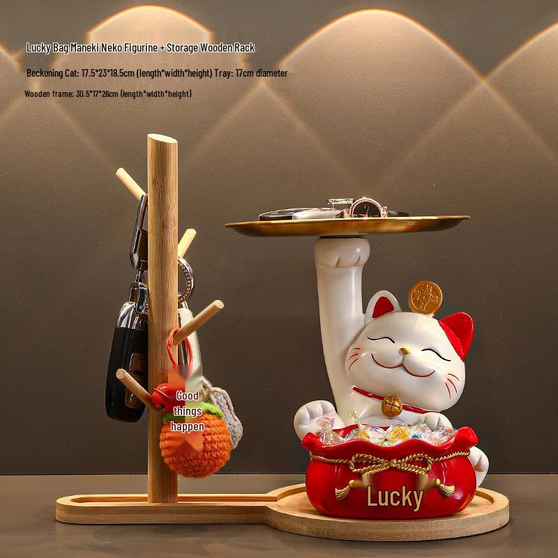 Cat Figurine - Perfect for Home Entry, Living Room, Wine Cabinet, or Shoe Cabinet Decoration; Ideal Housewarming Gift