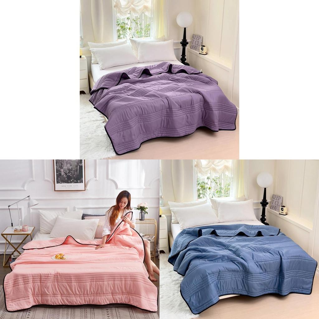 Modern Minimalist Polyester Cooling Blanket With Active Dyeing For Home Use