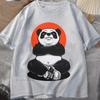Indignation Panda Printing Men T-Shirts Cotton Short Sleeve Breathable Tops Ttshirts Summer Men Vintage Harajuku Loose Tees