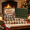 Interaktives Feiertagsspiel Shih Tzu Adventskalender, 24-Tage Countdown Spielzeug-Set mit Mini-Hundefamilie zu Weihnachtsfiguren, Baumhänge-Dekoration, Geschenk