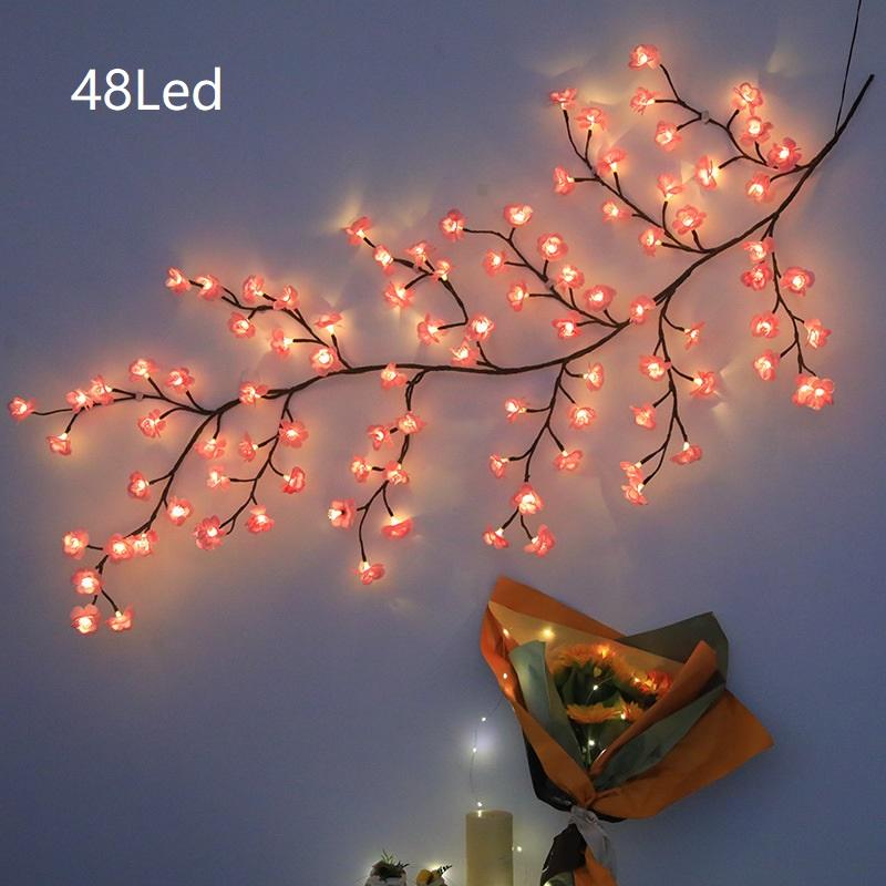 Tree Branch Lamp Bedroom Wall Decoration Willow Vine Tree Light Strip 8 Lighting Modes DIY Atmosphere Light Home Lighting