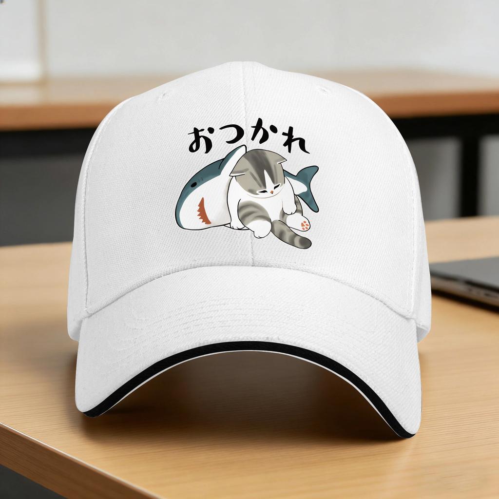 Sharks and Kittens Sun Baseball Cap  Summer Fashion Hip Hop Hats For Couple Women Outdoor Sports Baseball Caps