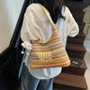 2025 new tote bag hand-woven large-capacity handbag simple and versatile shoulder messenger bag