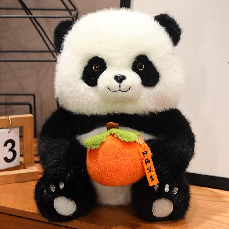 Large Persimmon Panda Plush Toy - Perfect Sleep Doll & Birthday Gift for Kids, Friends, or Lovers