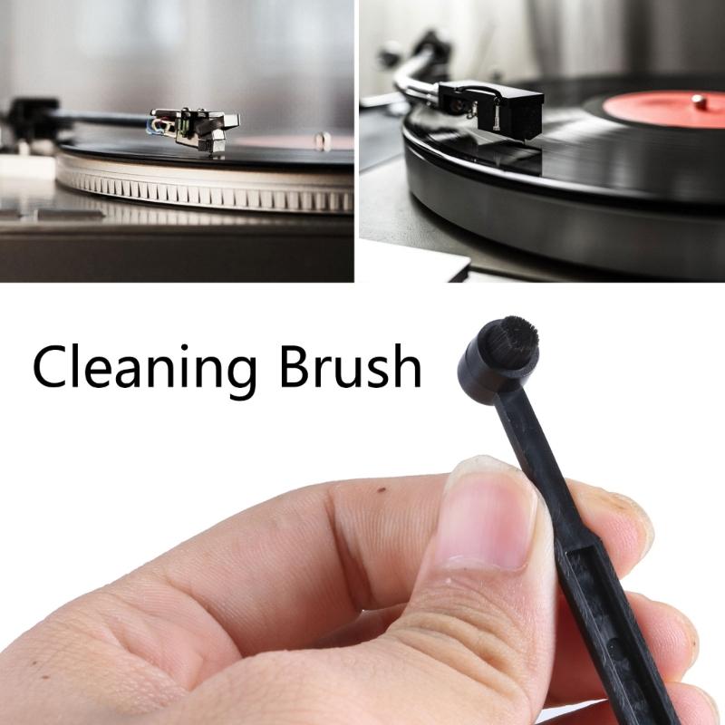 Stylus Brush Precise Turntable Needle Cleaner Brush for Audiophiles Record Player Stylus Cleaning Brush