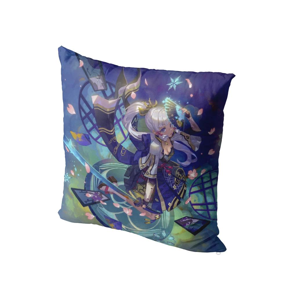 45X45Cm Home Party Decorative Cushion Cover Cartoon Anime Genshin Cute Two-Dimensional Sofa Chair Car Bedroom Body Pillowcase