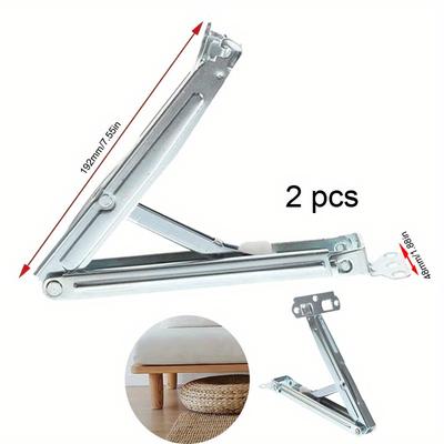2pcs Desk Support Bracket Lift and Up Hinges Massage Table Support Mechanism Adjustable Sofa Lid Stay Hinge