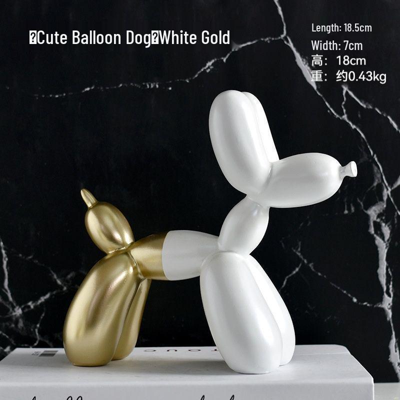 

European Creative Balloon Dog Resin Ornament for Home, Office, or Wine Cabinet