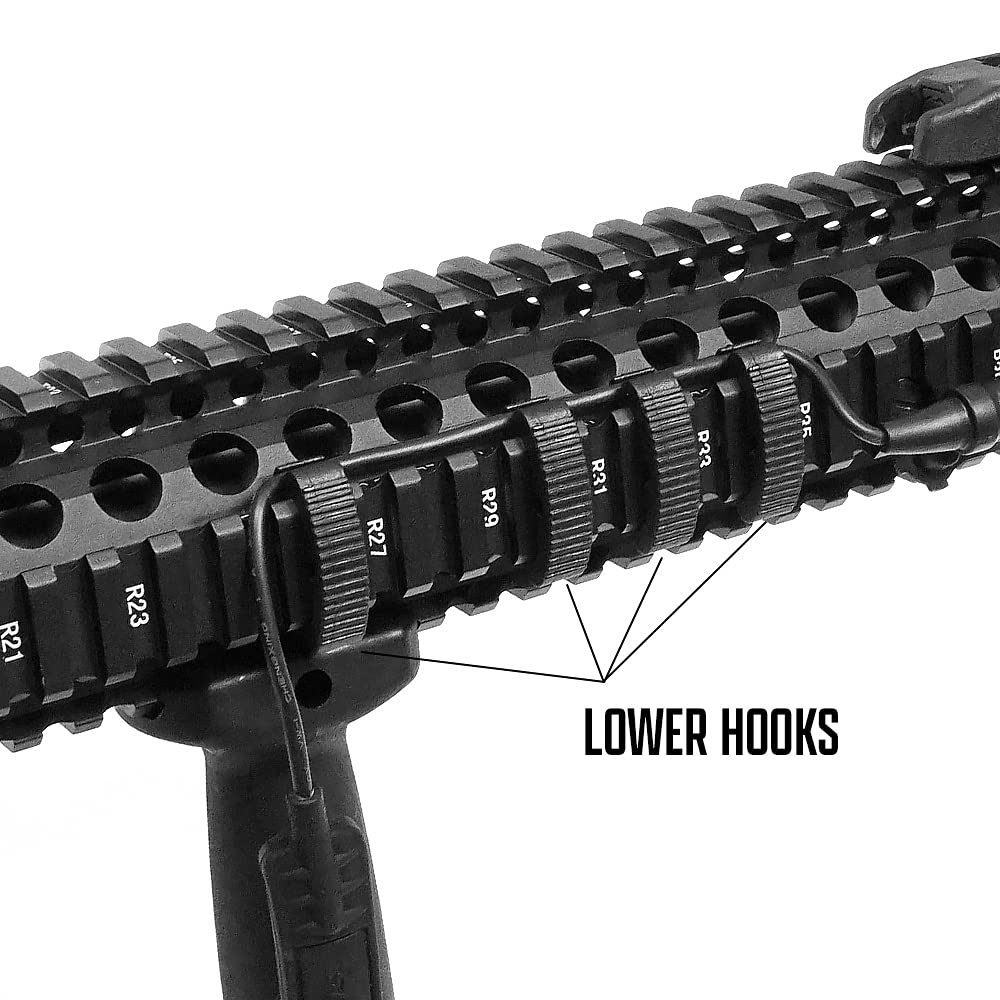 Ryohin Takehin Remote Cord Wiring Parts, 20mm Rail Compatible Rail Panel, Rail Cover, LaRue Type Index Clip, Resin/Black