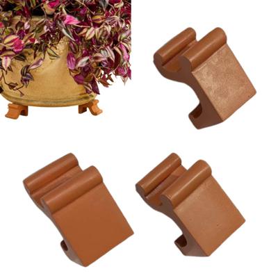 3 piezas de patas de resina para macetas, reutilizables, para exteriores e interiores, con borde recto o plano.