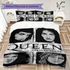 Queen Rock Band Prints Bedding, Duvet Cover and Pillowcases, Birthday Gift (1 Duvet Cover + 2 Pillowcases, Pillow Insert Not included)JM007