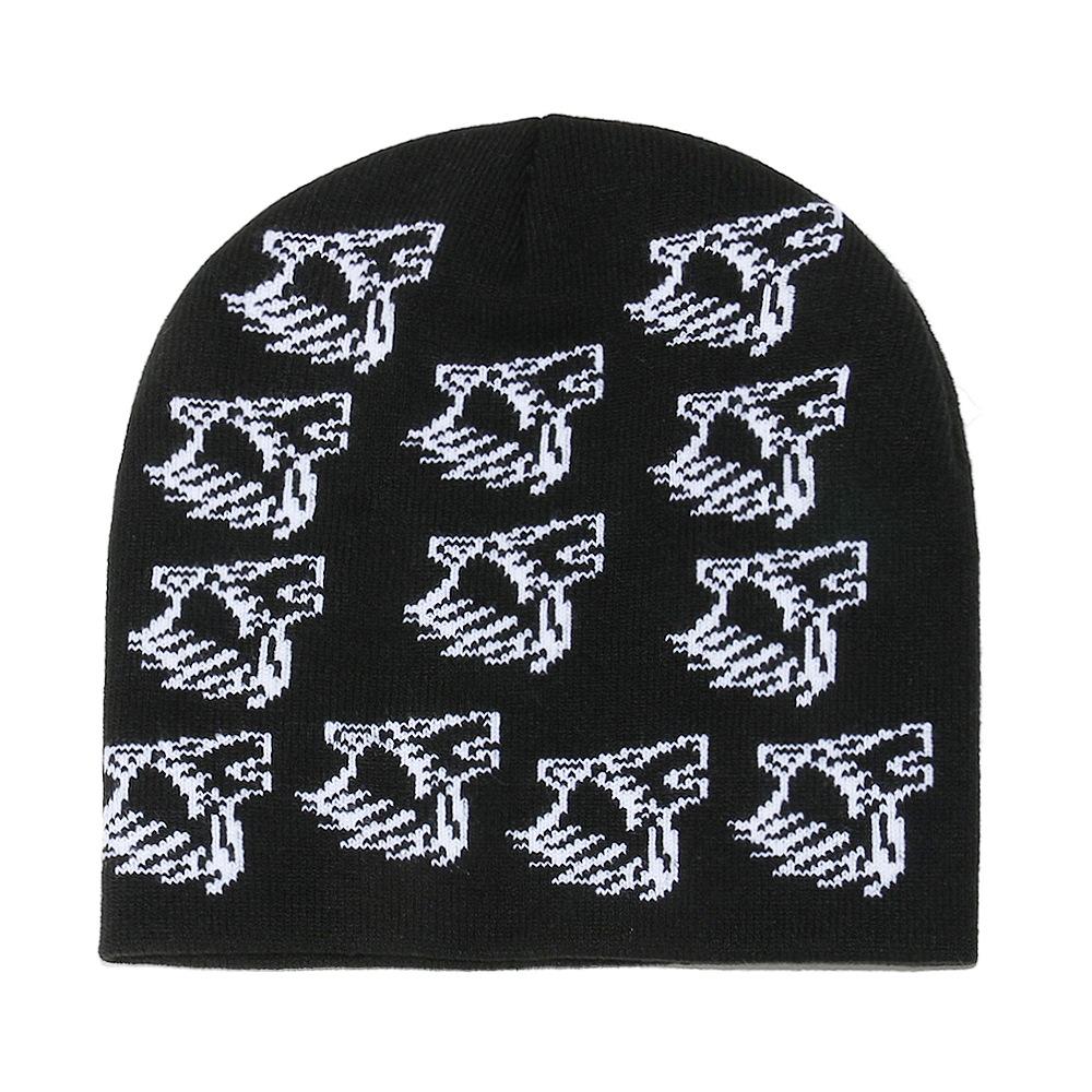 Cold Hat Men's Trend Outdoor Leisure Pullover Hat Children's Winter Warm Wolf Head Knitted Hat Ear Protector Hat