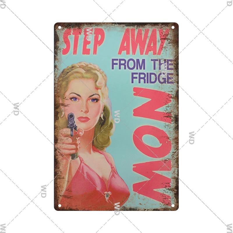 Retro Pin Up Girl Amerikanischer Stil Blechschild Metall Vintage Plakette Wandschilder Metallposter Platte Garage Schlafzimmer Man Cave Geschenk Dekor