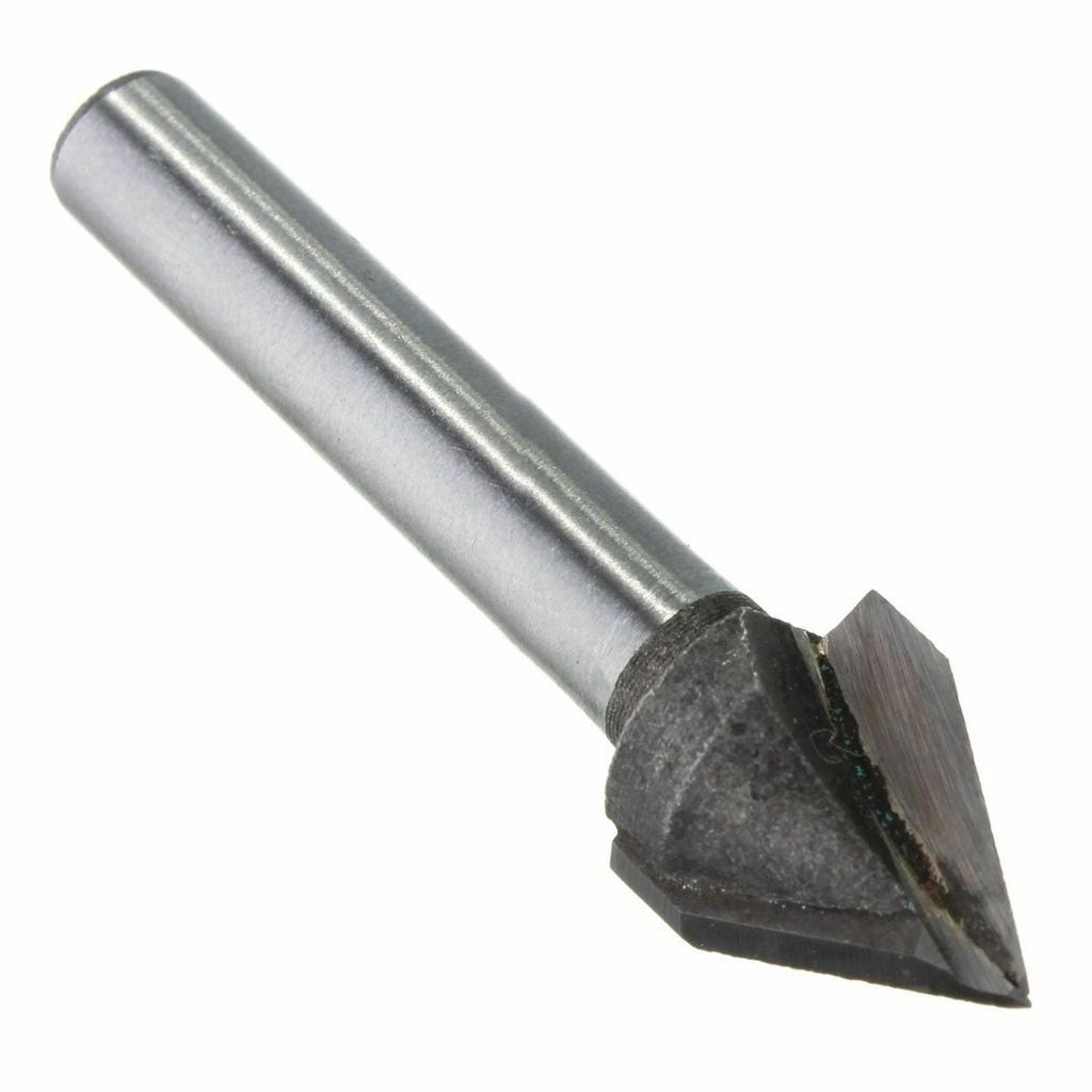 V-Nut Hartmetallfräser CNC 60 Grad 6x10mm Oberfräser Schnitzwerkzeug Holzbearbeitungsschneider