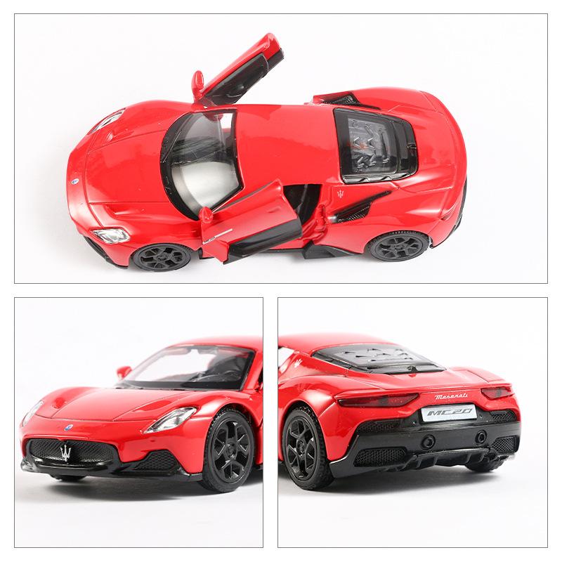 1/36 Maserati MC20 Super Sport Spielzeugautomodell für Kinder RMZ CiTY 5" Druckguss-Miniatur-Pullback-Kollektion Geschenk für Kinder Jungen