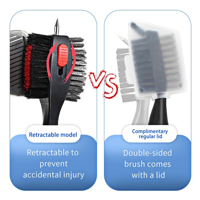 Golf Club Cleaner Golf Cleaning Brush With Carabiner Groove Sharpener Cleaner Multi Style Golf Sports Accessories Drop Ship 5
