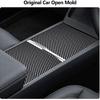 Tesla Model Y Juniper 2025-2026 & Model 3 Highland Center Console Wrap Kit ABS Carbon Fiber Cover Sticker Ultra Slim Interior Protector Decorative