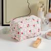 Floral Print Travel Portable Minimalist Large Capacity Soft Storage Makeup Bag