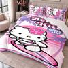 Hello Kitty 3Pcs Bedding Set Duvet Cover With Two Pillowcases For Bedroom Home Decoration