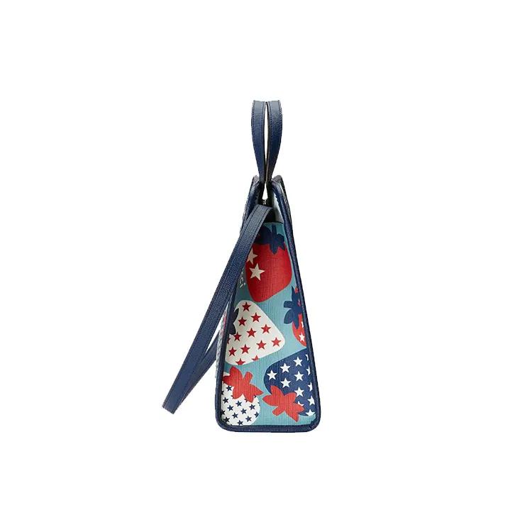 GUCCI Canvas Leather Tote Crossbody Handbag Kids' Blue Red (Unisex) Handbags 630542 UR3DN 4990