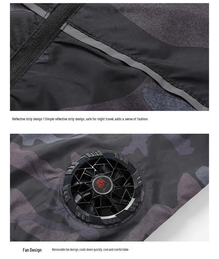 Gilet Raffreddante Intelligente da Esterno da Uomo - Abbigliamento Estivo Condizionato.