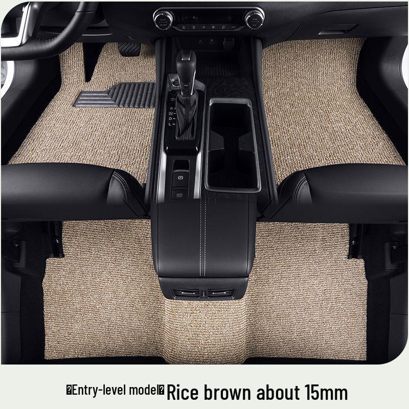 BYD Yuan UP Car Mats: Silk Loop Driver's Seat & Rear Floor Mats, Upper Carpet, Thickened Single Piece