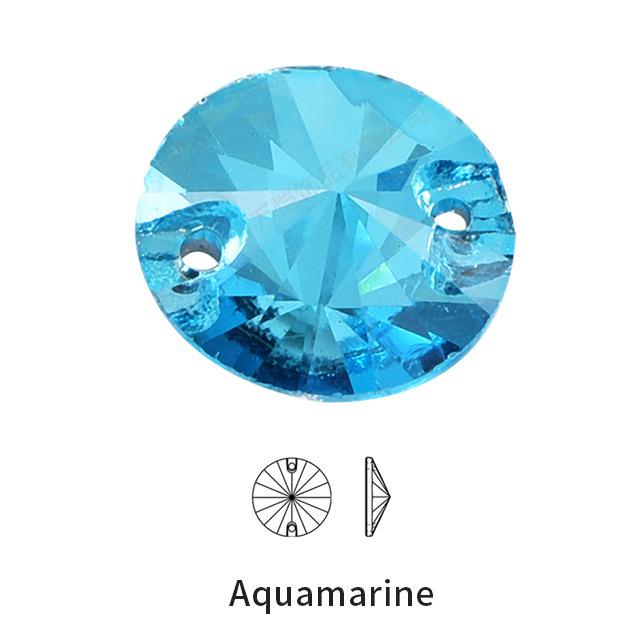 Diy Crystal Glass Hand Sewn Drill Round Clothing Wedding Dress Creative Jewelry Accessories Satellite Hand Sewn Drill