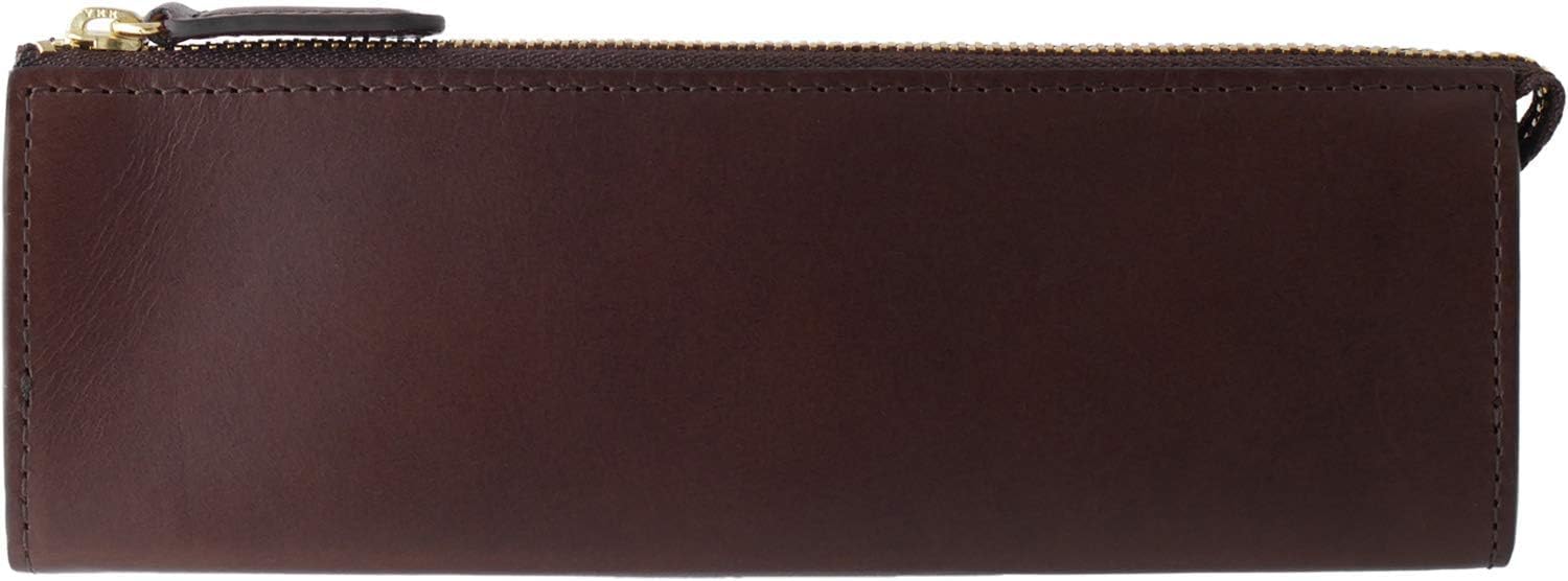 

Слип-он пенал на молнии Rio L A-IOL-3501 – Пенал из итальянской кожи, Шоколадно-коричневый, Роскошный держатель для канцелярских принадлежностей шоколадный