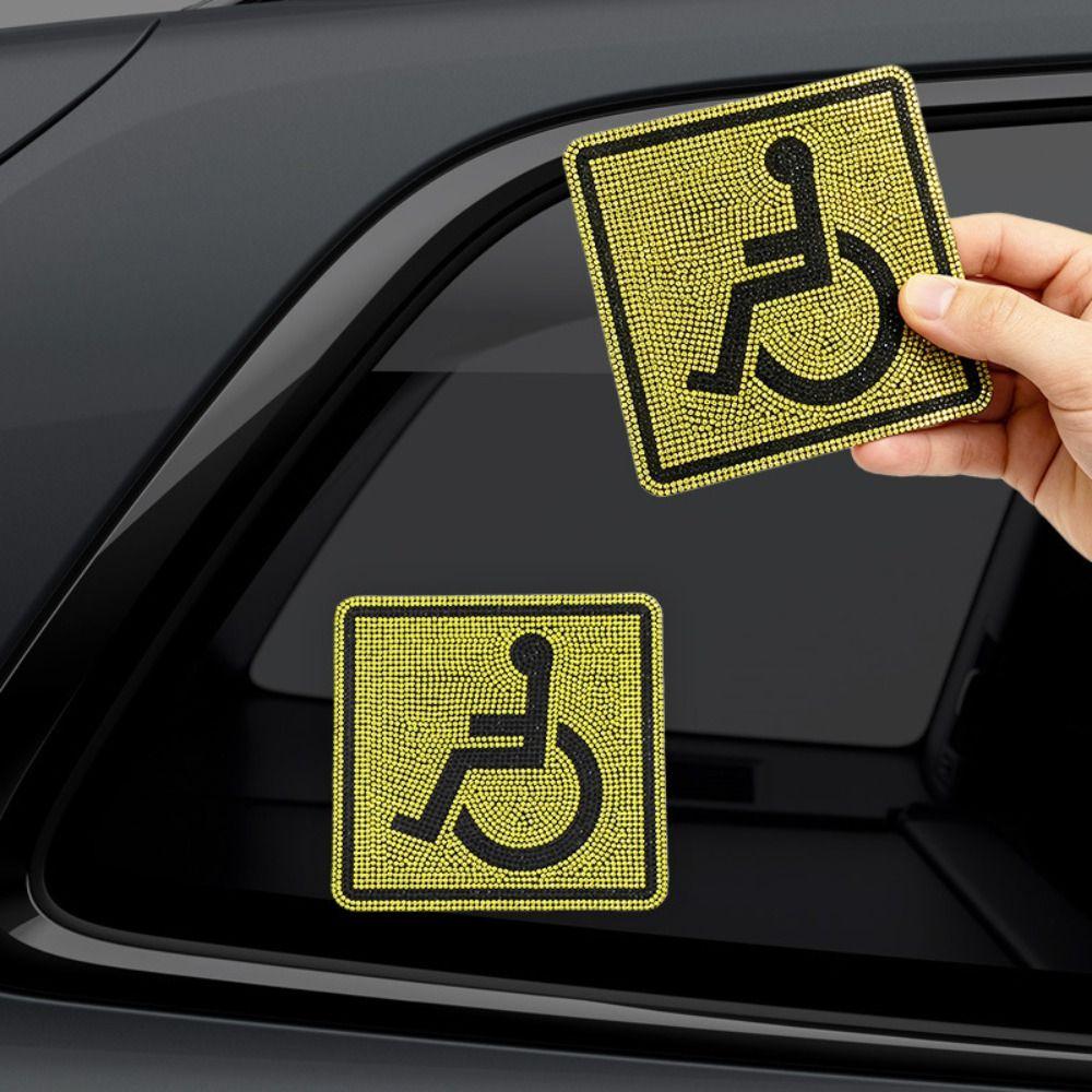 Strong Self Adhesive Mobility Symbol Decal Car Window Decor Sticker Practical Identifying Mark