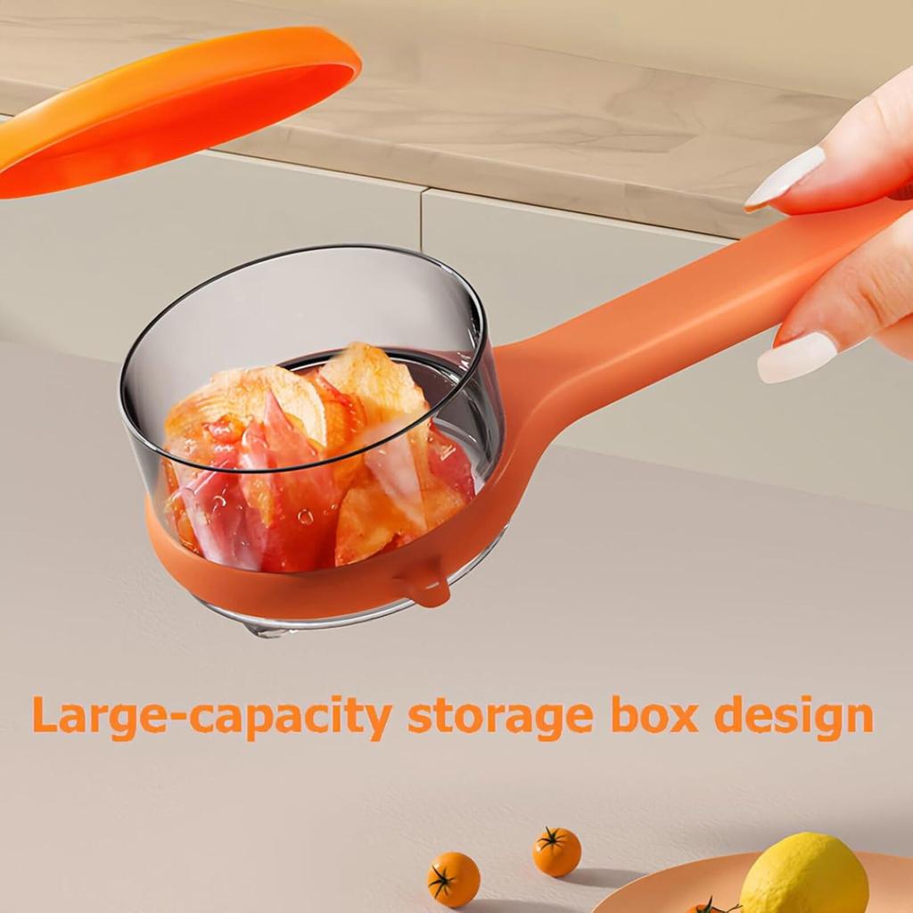 Double Sided Stainless Steel Peeler With Storage Box, Peeler With Storage Box
