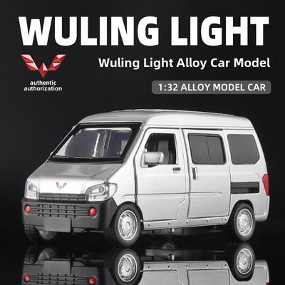 Wulingzhiguang Van 1:32 Alaşımlı Model Oyuncak Araba Geri Çekilebilir, Sesli ve Işıklı