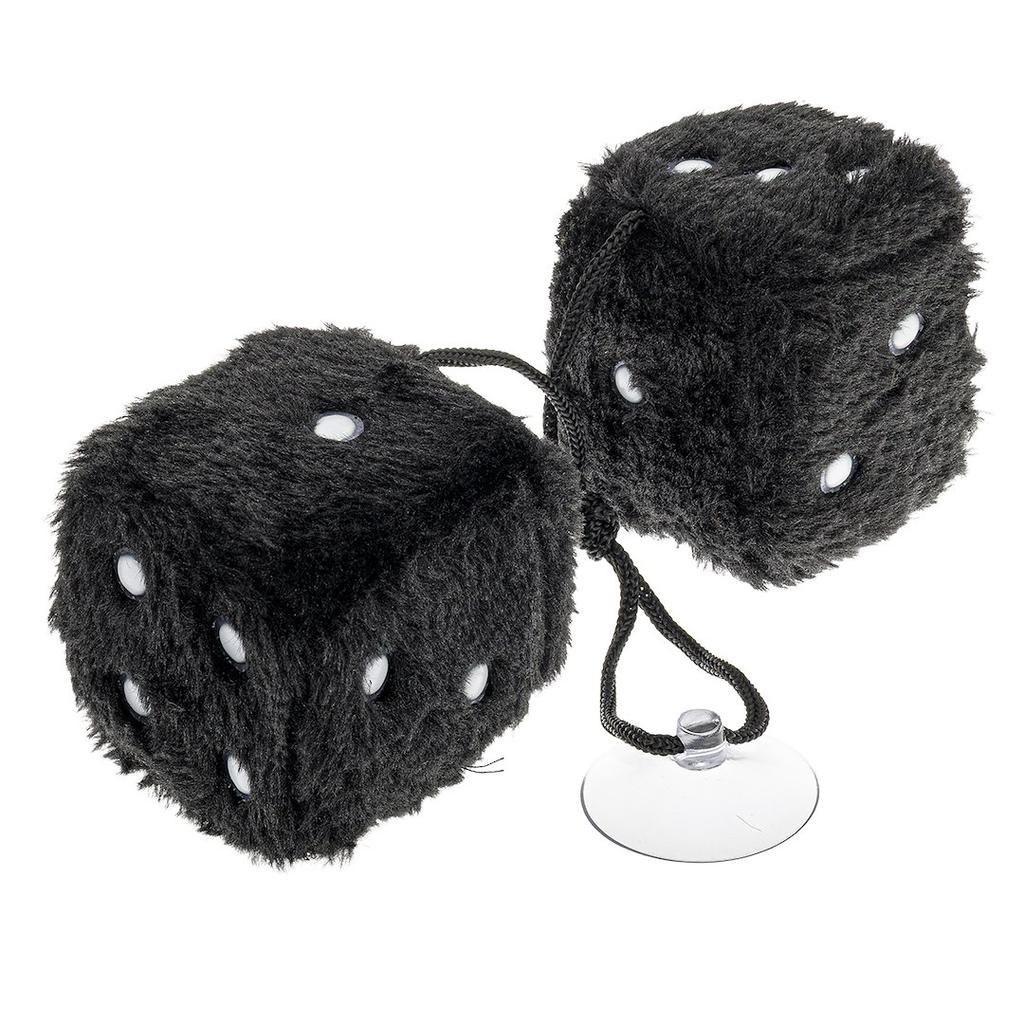 Plush Decorative Cubes 60x60 Mm, Black