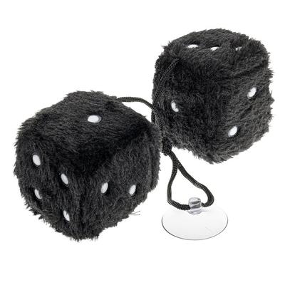 Plush Decorative Cubes 60x60 Mm, Black