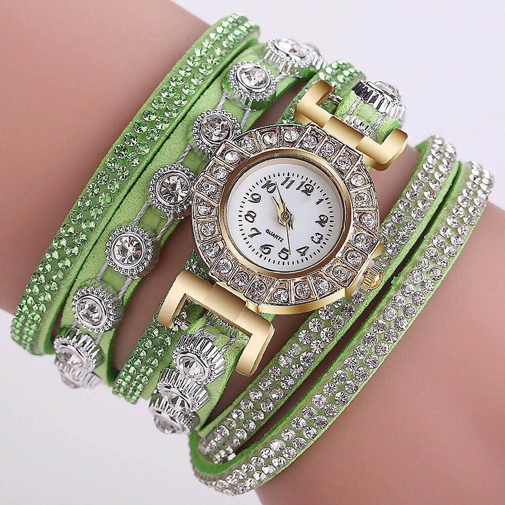 Ladies Watch, Korean Fleece Wrapped Bracelet Watch With Diamonds Wrapped Watch Accessories