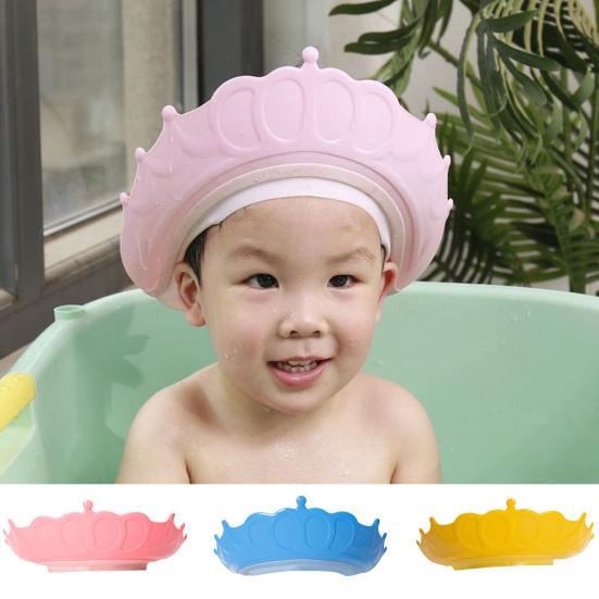 Bonnet De Douche Réglable Bébé Enfant - Protection Yeux Et Oreilles, étanche, Bord Silicone Doux