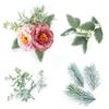 10pcs Artificial Flower Leaves Plant Bouquet Wedding Home Christmas Decoration DIY Wreath Accessories Scrapbooking Fake Flowers
