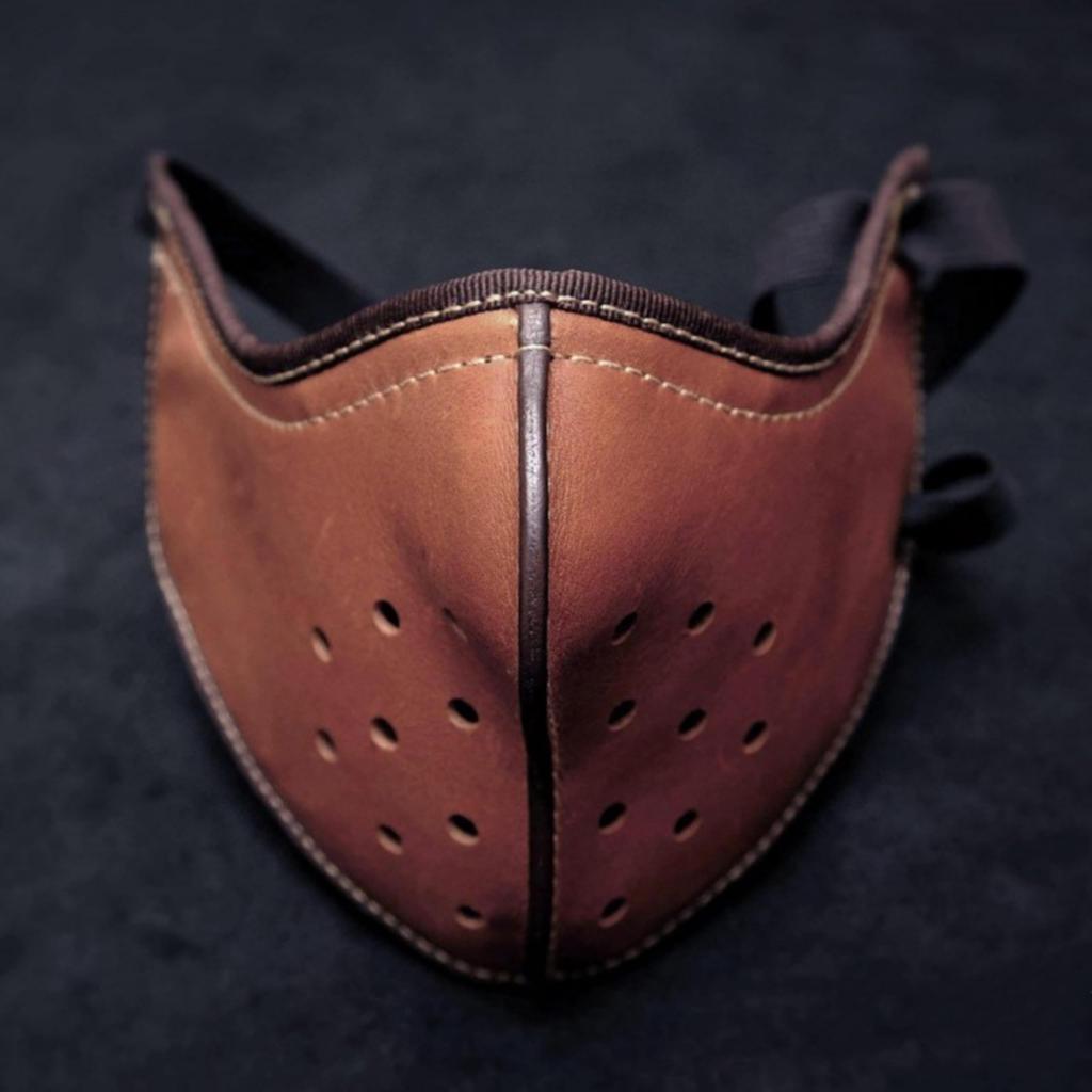CIWS Motorcycle Face Touring PU Leather American Jet Airsoft (Brown)