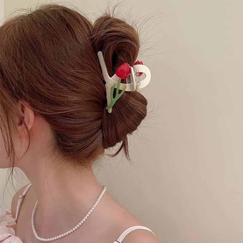 

Acetic Tulip Flower Tulip Flower Hair Claw Grab Clip Large Hair Claw Travel