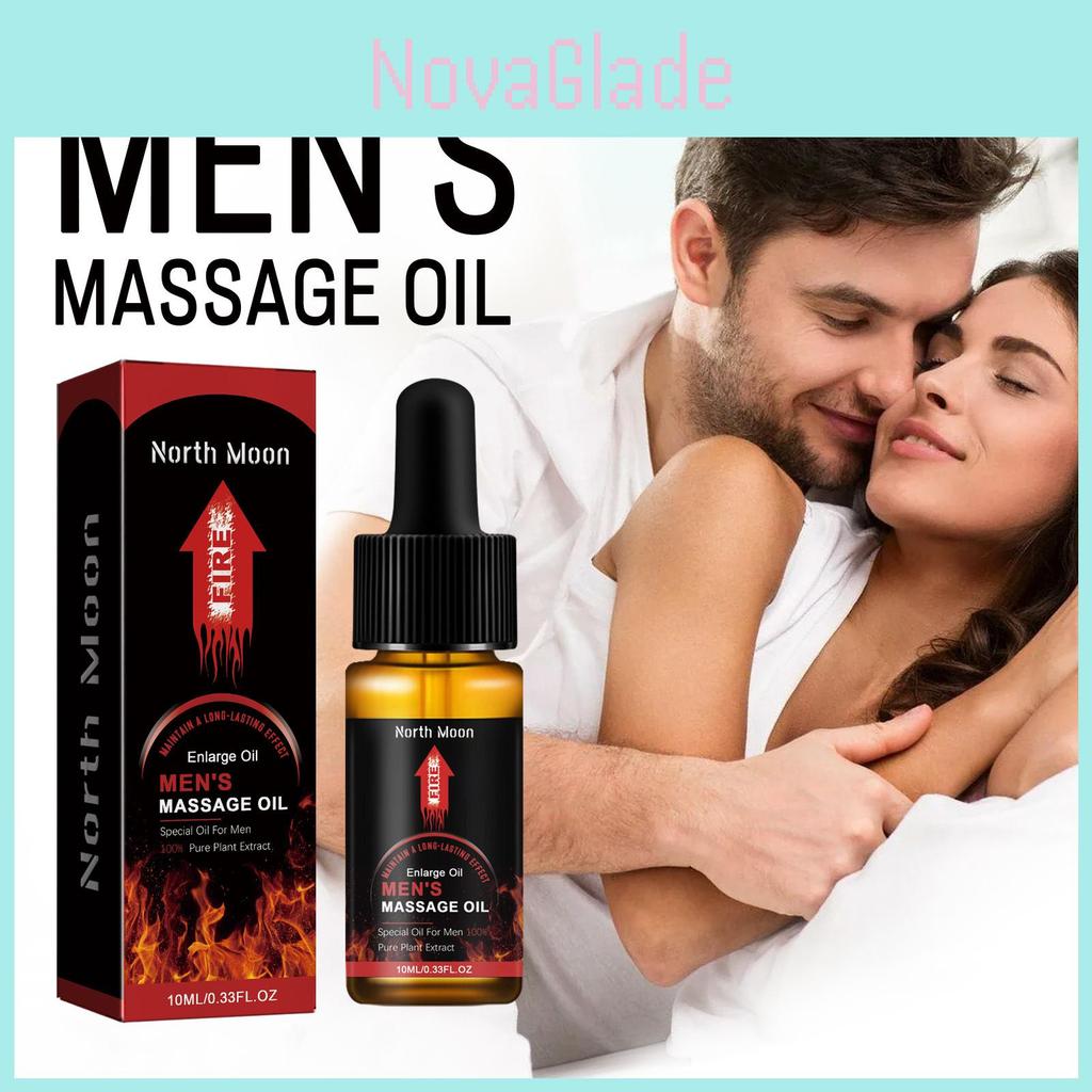 North Moon Men's Enhancement Liquid Premium Body Massage Oil For Increased Stamina