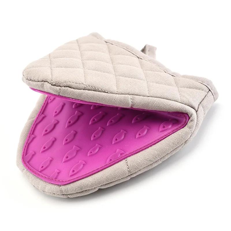 1pcs Silicone Anti-hot Anti-scalding Oven Gloves Mitts Clamp High Temperature Microwave Oven Handheld Warm Glove Kitchen Gadgets