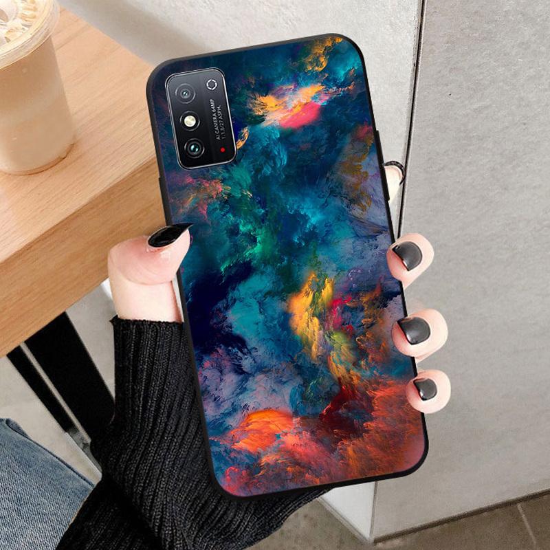 

For Honor X30 Max 5G Phone Case Popular Painted Shockproof Covers For Honor X10 Max 5G Soft Black TPU Silicone Case Protective Honor X30 Max 5G