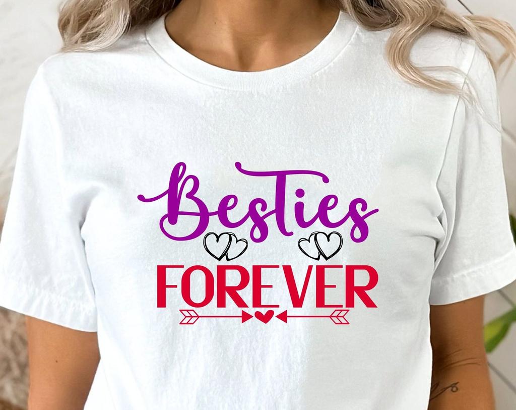 Besties Forever T-Shirt, Matching BFF Cotton Tee