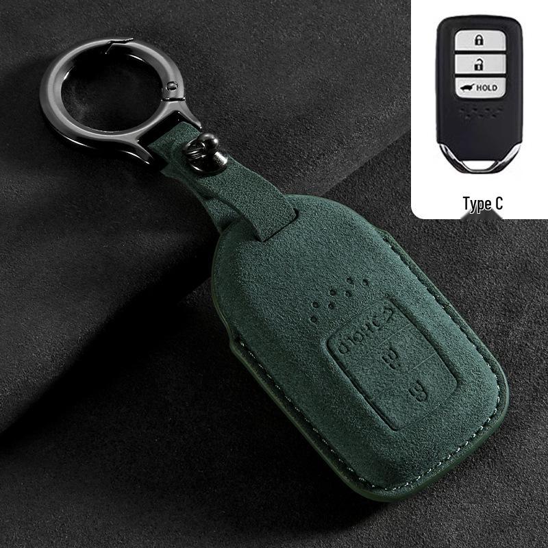 Compatible Car Key Case for Honda CRV, Accord 10th Gen, Civic, XRV, Guandao, Lingpai, Haoying, Binzhi - Cowhide Leather Bag