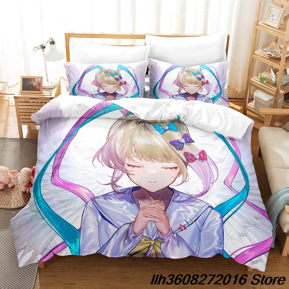 New Needy Girl Overdose Bedding Set Cartoon Anime Three-Piece Set Adult Kid Bedroom Duvetcover Sets 3D Kawaii Girls Conjunto De