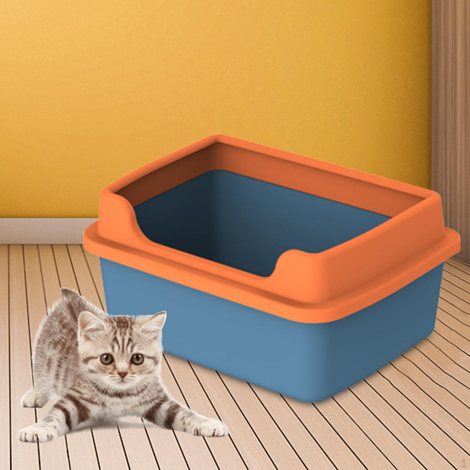 

Cats , Potty Toilet, High Sides Frame Bedpan Cat Litter Tray, Open Top for Medium Large Cats,