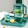 Water Pitchers 2L Drinking Pitcher Tea Pitcher Juice Container With 4 Cups Juice Jugs Water Cup Set For Lemonade Juice Cold