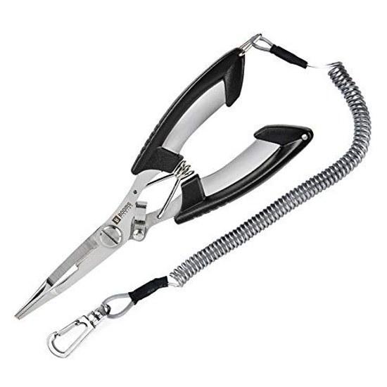 Booms Fishing H1 Pliers Pincers Cuts PE Line Hook Remover Lanyard