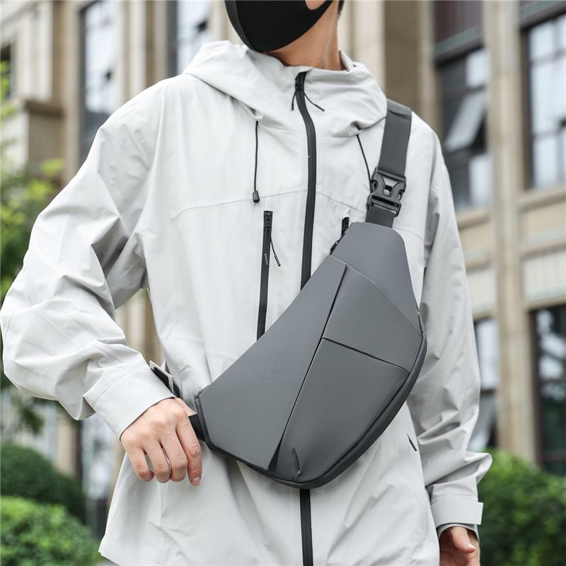 Herren Trendige High-End Crossbody Brusttasche für Freizeit und Outdoor-Radfahren