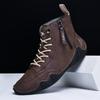 New 2025 Handmade Casual Shoes Men Sneakers Ankle Boots Leather Side Zipper Comfortable Breathable Anti-Slip Outdoor Walking