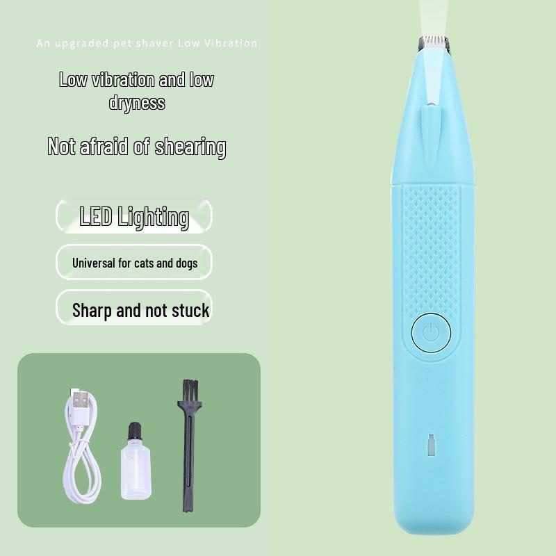 Pet Paw Electric Hair Clipper with Light: Cat & Dog Grooming Trimmer Rechargeable with Light